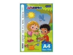 Papel Sulfite A4 Azul 75g 100 Fls - Jandaia