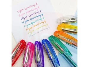 Caneta Signo Glitter Gel Spakling Pink